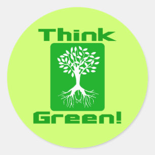 Pensez vert   Stickers de sensibilisation De l'env