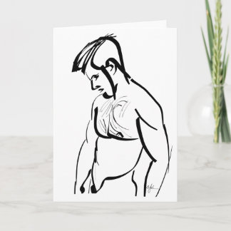 Pensif... Carte de correspondance