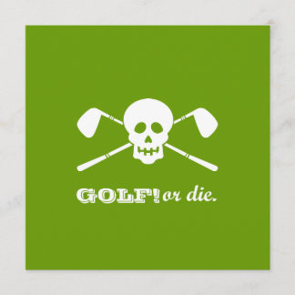 Pension Party - Golf Thema - Golf oder Die! Einladung