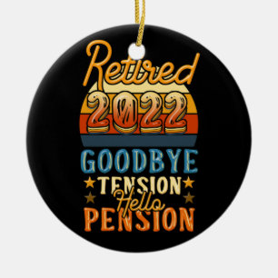 Pension Ruhestand Auf Wiedersehen Tension Hallo Pe Keramik Ornament