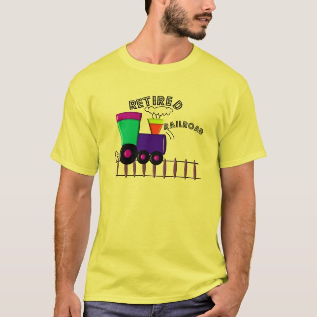 Pensionierte Eisenbahn-Arbeitskraft-Geschenke T-Shirt (Vorderseite)