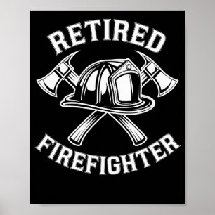 Pensionierte Feuerwehrfrau Poster