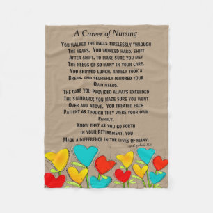 Pensionierte Krankenschwester-Gedicht-Fleece-Decke Fleecedecke