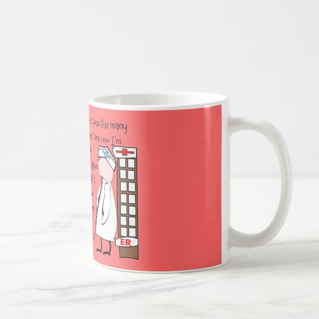 "Pensionierte Krankenschwester-" Kaffeetasse (Rechts)