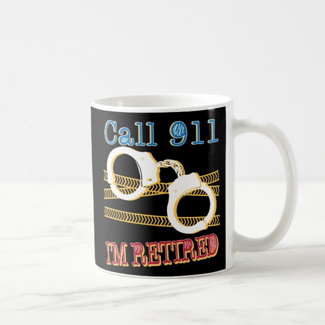 Pensionierte Polizist-Polizei-Offizier-lustige Kaffeetasse (Rechts)