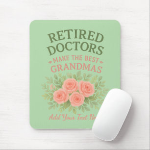Pensionierter Arzt Beste Oma Florales Rentengesche Mousepad