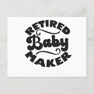 Pensionierter Babymacher Lustiges Vasectomy-Gesche Postkarte