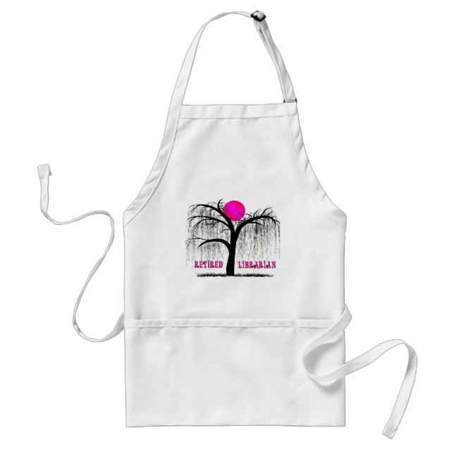 Pensionierter Bibliothekar-Geschenk-weinende Schürze (Vorne)