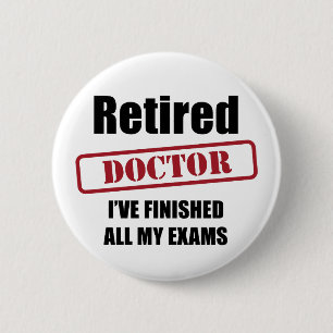 Pensionierter Doktor Button