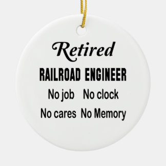 Pensionierter Eisenbahningenieur kein Job keine Keramik Ornament