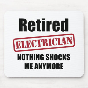 Pensionierter Elektriker (US-Bann) Mousepad