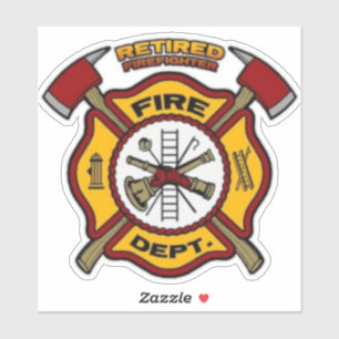 PENSIONIERTER FEUERWEHRMANN AUFKLEBER