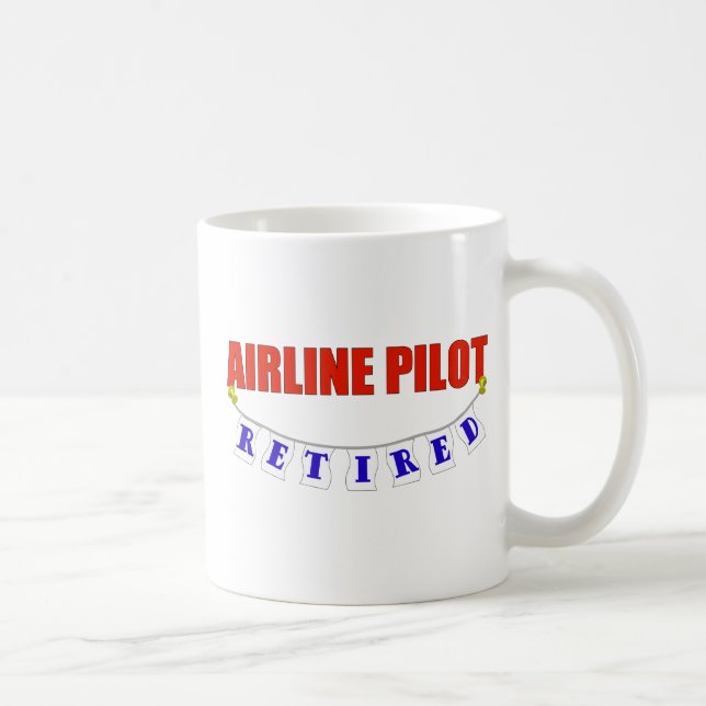 PENSIONIERTER FLUGLINIEN-PILOT KAFFEETASSE (Rechts)
