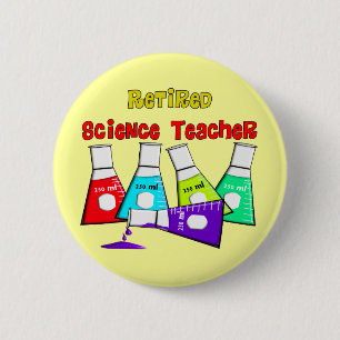 Pensionierter Lehrer für Wissenschaft Beeker Button