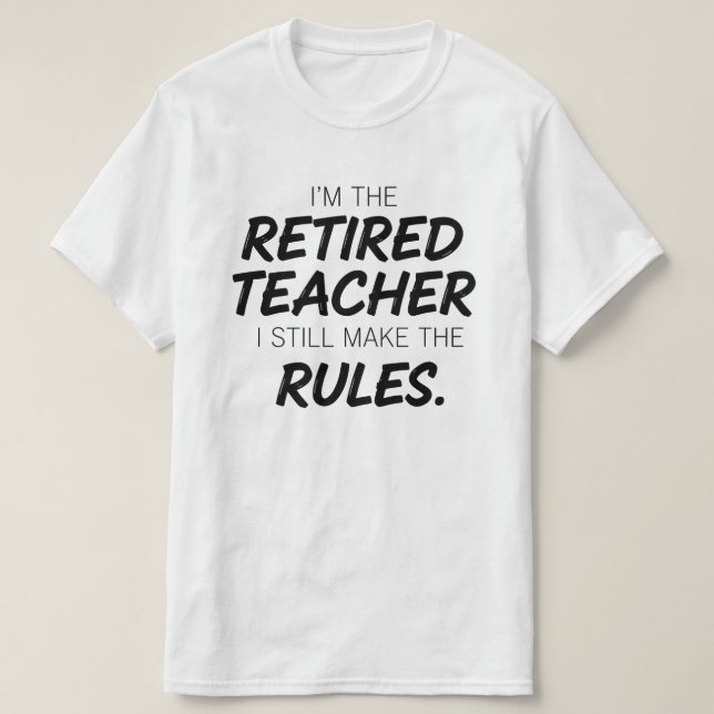 Pensionierter Lehrer  T-Shirt (Design vorne)