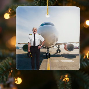 Pensionierter Pilot Flugzeug Nato-Buchstaben Benut Keramikornament