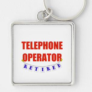 Pensionierter Telefonist Schlüsselanhänger