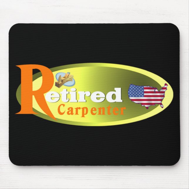 Pensionierter Tischler USA Mousepad (Vorne)