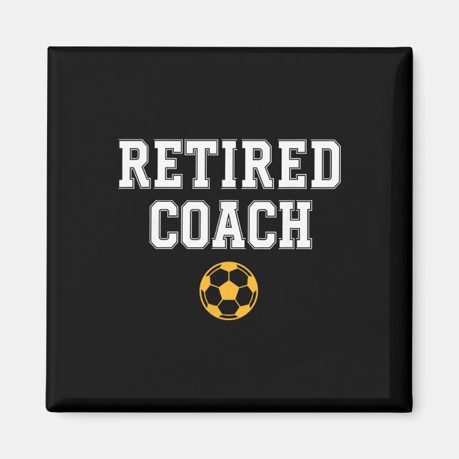 Pensionierter Trainer Fußballteam Mentor  Magnet (Vorne)