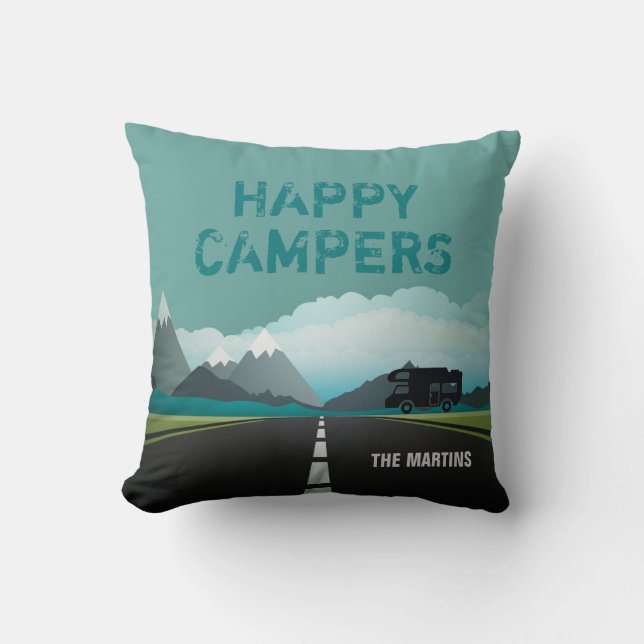 Pensioniertes glückliches Camper RV | Kissen (Vorderseite)