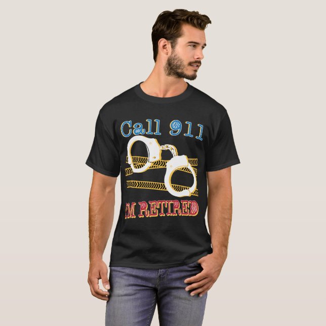 Pensioniertes Polizist-Polizei-Offizier-lustiges T-Shirt (Vorne ganz)