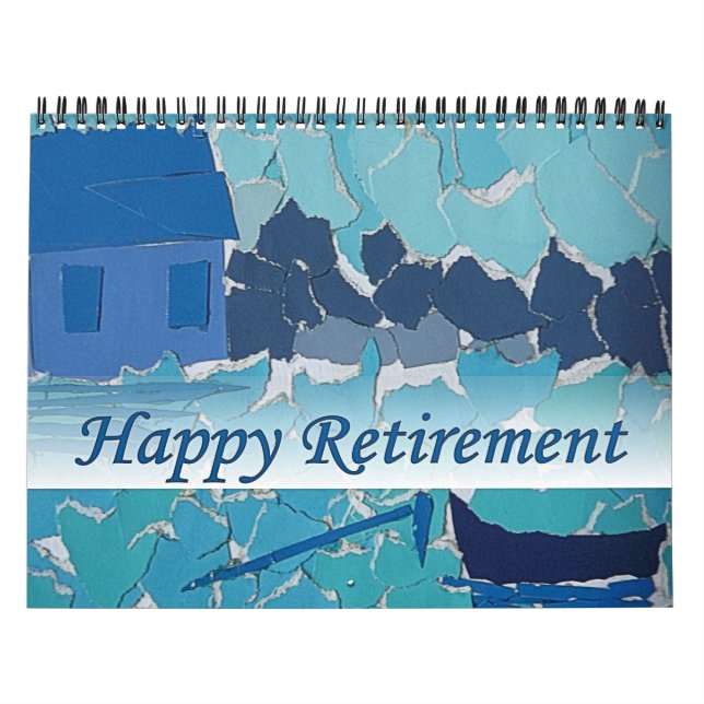 Pensionierung 2016 Kalender Art Blue BoatZwei Seit (Titelbild)