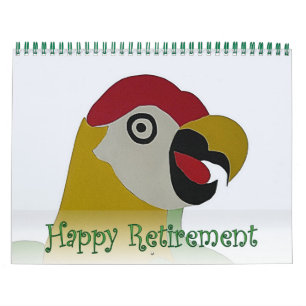 Pensionierung 2016 Kalender Papagei Head Naive Art