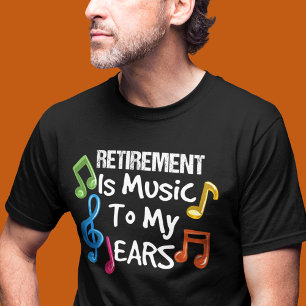Pensionierung ist Musik farbenfrohe musikalische N Tri-Blend Shirt