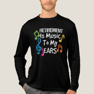 Pensionierung ist Musik farbenfrohe musikalische N Tri-Blend Shirt