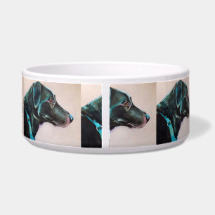 Pensive Black Dog Bowl Napf