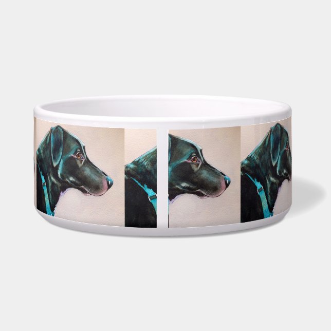 Pensive Black Dog Bowl Napf (Rückseite)