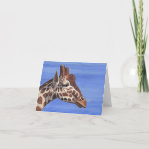 Pensive Giraffe Feiertagskarte