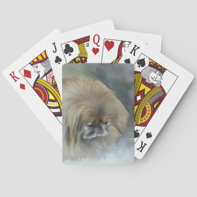Pensive Pekingese Spielkarten (Rückseite)