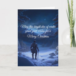 Pensiver Ritter des Winterwunderlandes Weihnachten