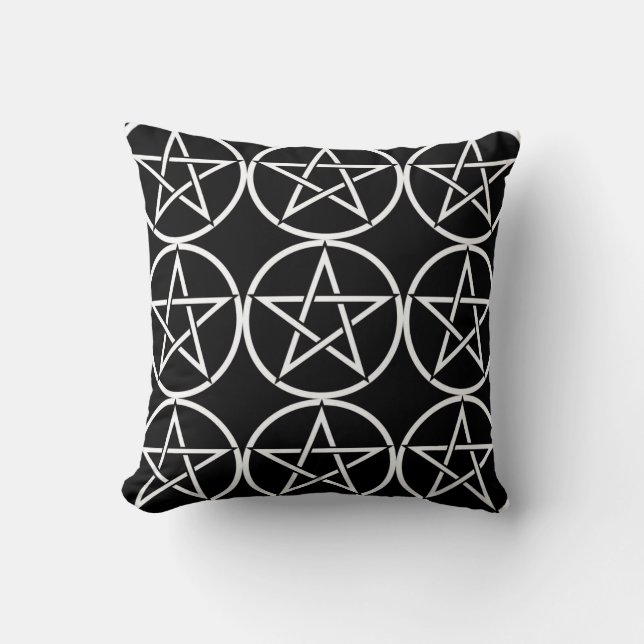 Pentacle Coussin Pagan Wiccan Warwares par Cheeky  (Recto)
