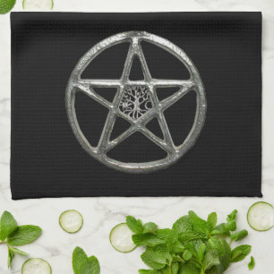 Pentacle Tree Of Life Serviette de cuisine