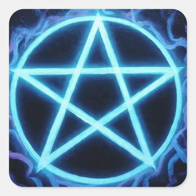 Pentacles4Heiden Quadratischer Aufkleber (Vorderseite)