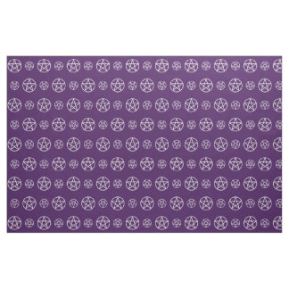 Pentacles blancs sur tissu de sorcière mauve Cheek