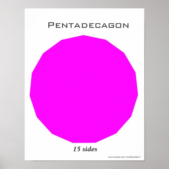 Pentadecagon Poster of Polygon (Vorne)