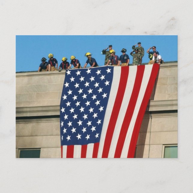 Pentagon-9/11-Flagge Postkarte (Vorderseite)