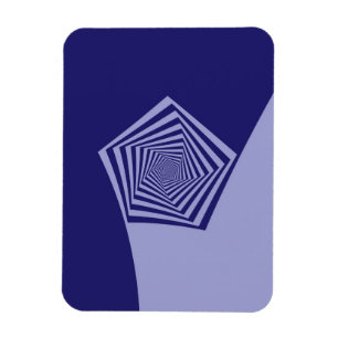 Pentagon Spiral Blues Magnet