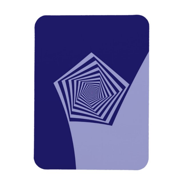 Pentagon Spiral Blues Magnet (Vertikal)