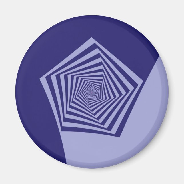 Pentagon Spiral Blues Magnet (Vorne)