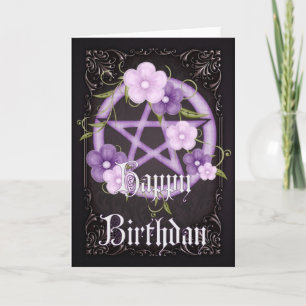 Pentagram 5 Wicca Bonne carte de voeux d'anniversa