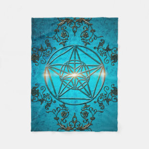 Pentagram, ein magisches Symbol Fleecedecke