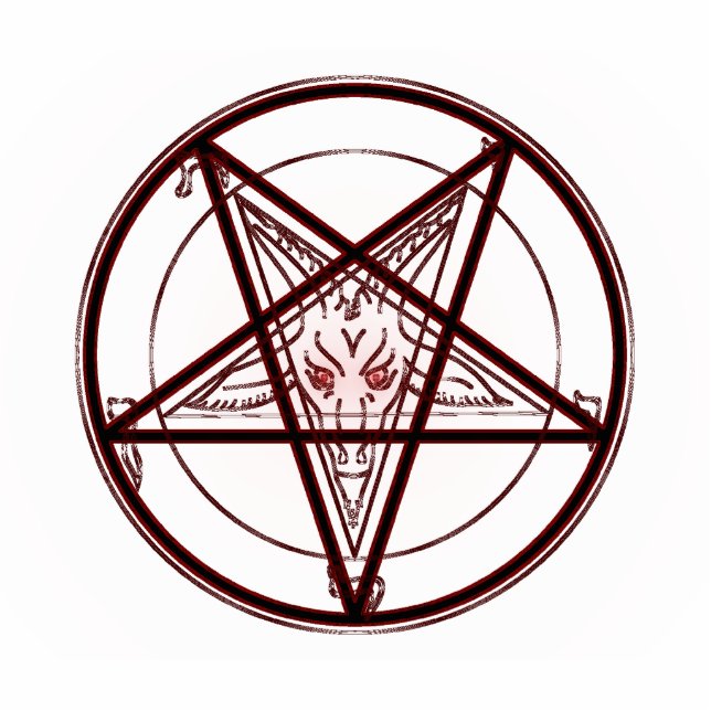 Pentagram Fotoskulptur Schlüsselanhänger (Vorne)