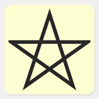 pentagram quadratischer aufkleber