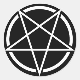 Pentagram (weißes) No.1 Runder Aufkleber