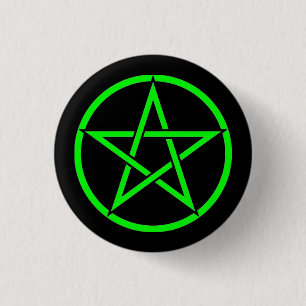 Pentagramm-Abzeichen für das Schwarze und das Grün Button