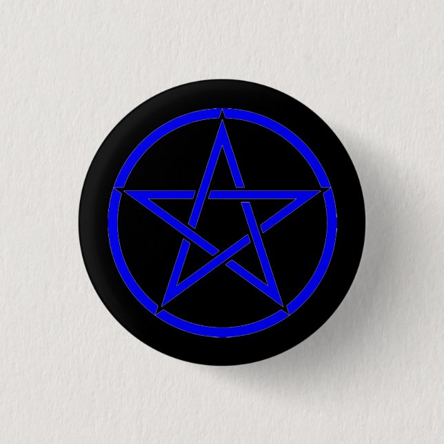 Pentagramm-Abzeichen für Schwarz und Blau-Pentagra Button (Vorderseite)